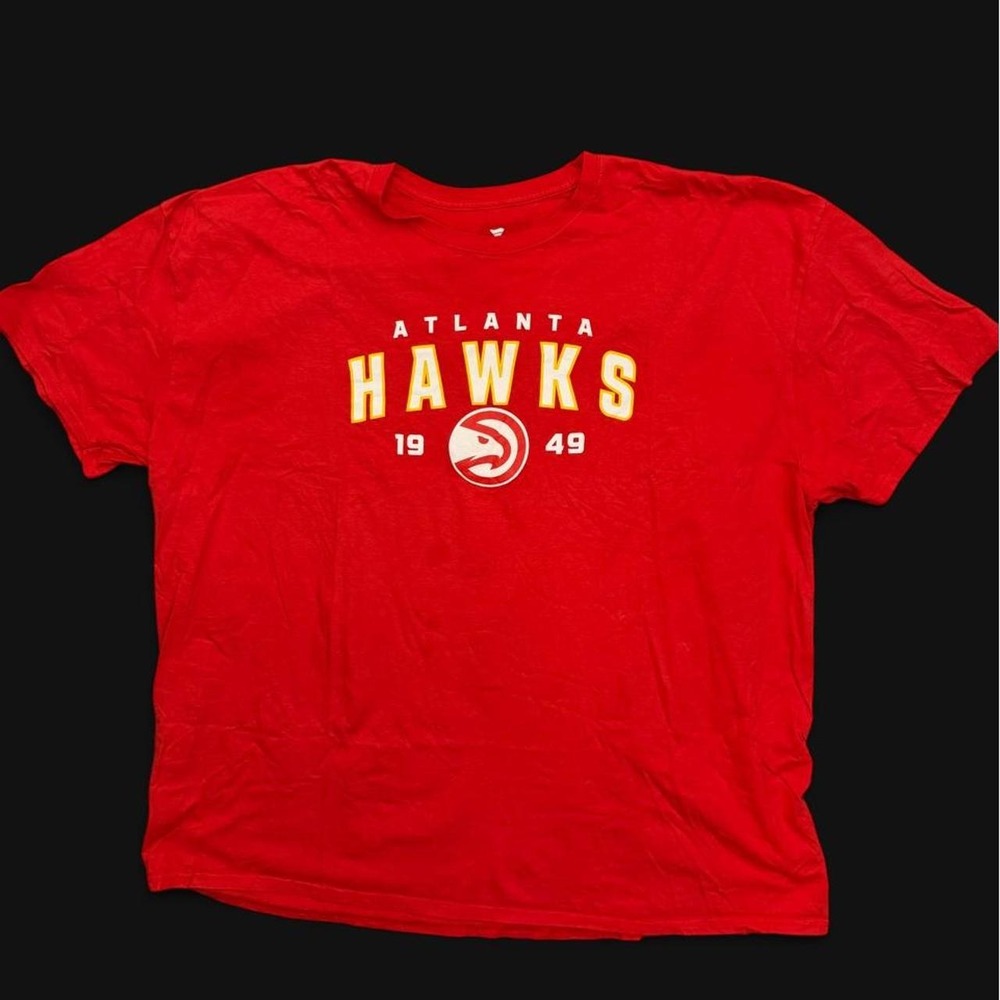 5XL Fanatics Atlanta Hawks Mens Big & Tall Graphic T-Shirt Red NBA Basketball